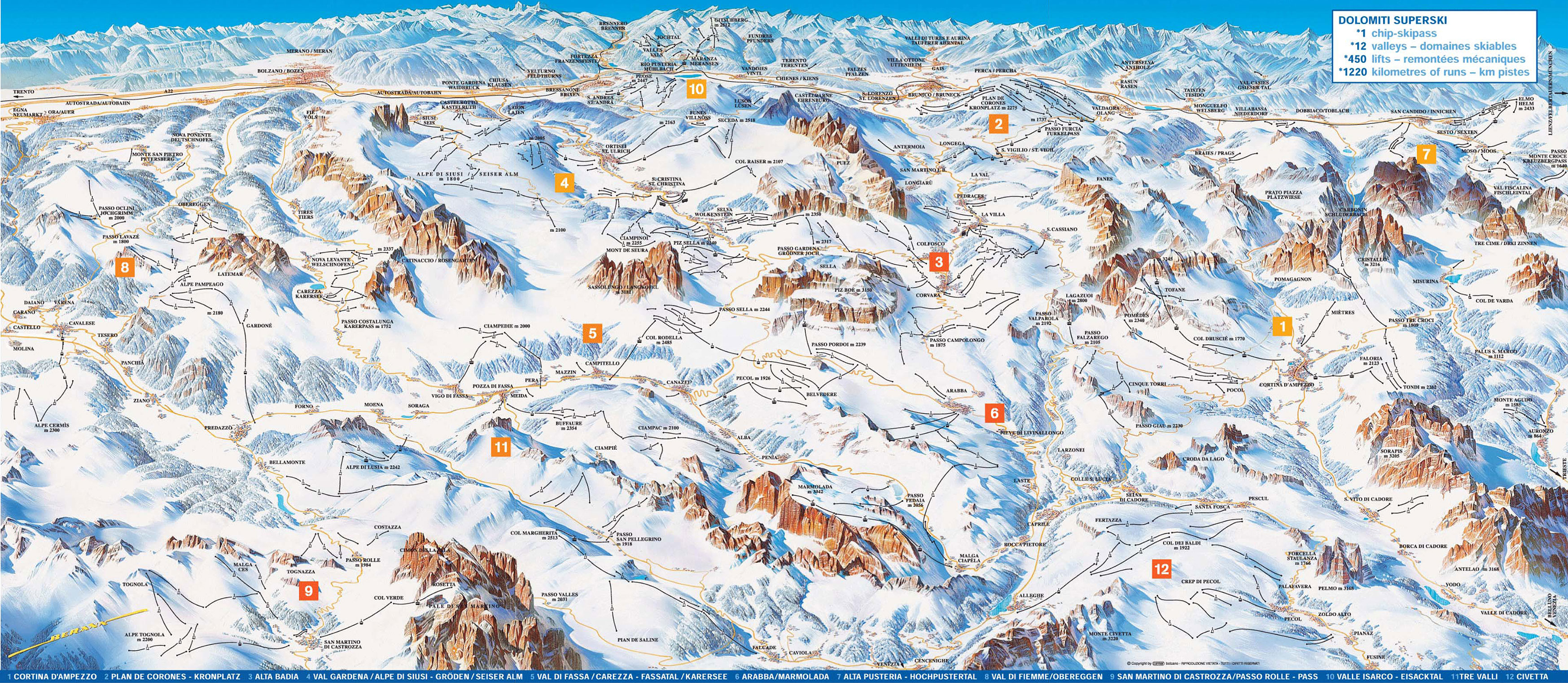 dolomites map